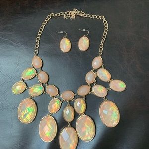 Iridescent Necklace and Earring Set